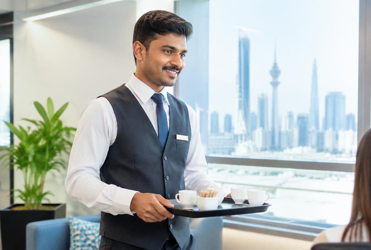 Office boy and hospitality